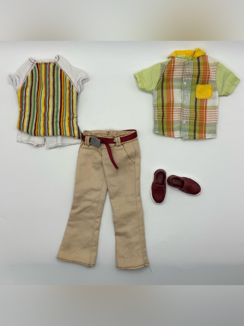 2007 Barbie Ken Guy Time Fashion Outfit L9798 Shirt Pants Belt Shoes